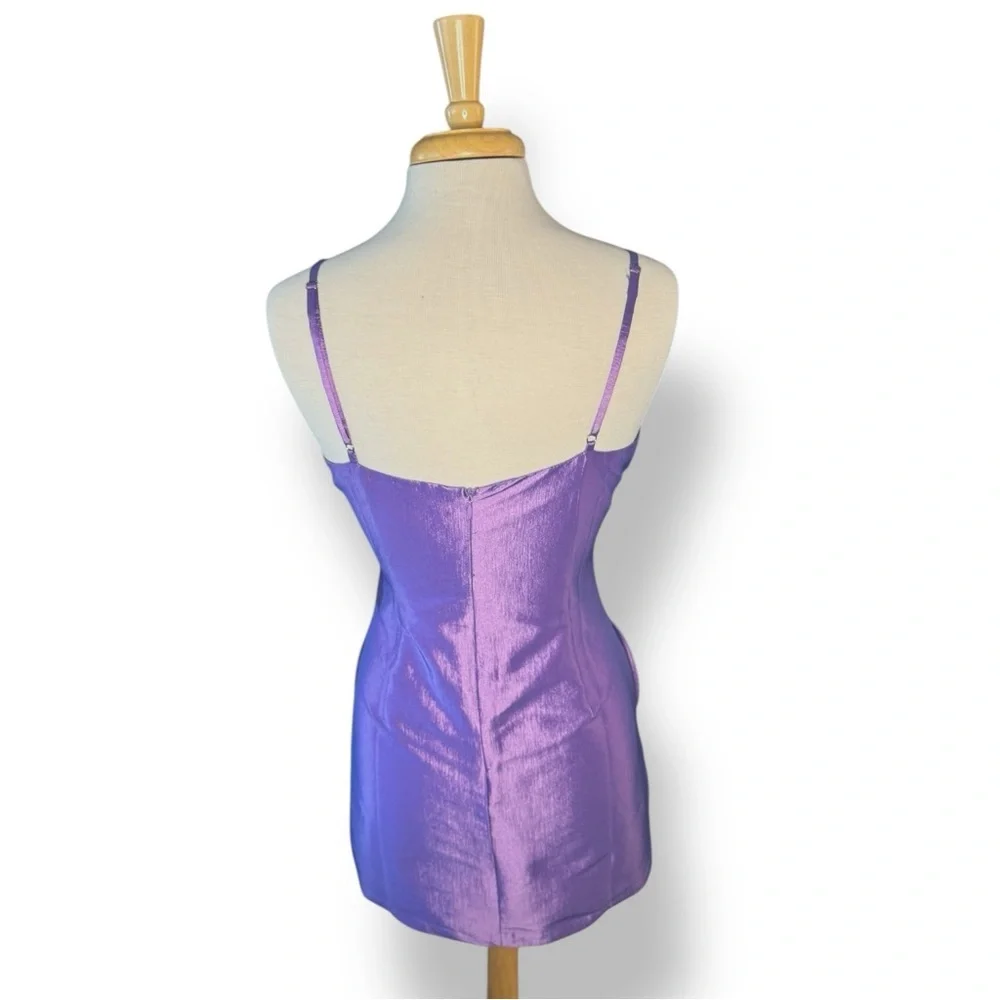 Lulus Lavender Satin Mini Dress | Medium | NWT - Picture 2 of 6